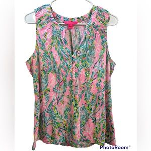 Lily Pulitzer Pink Mermaid Tank Top